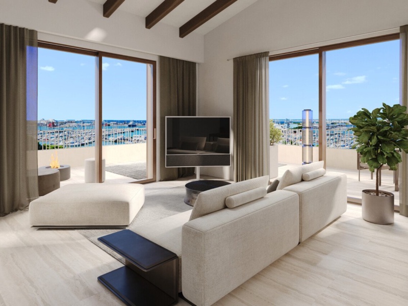 XO JONQUET – nowy penthouse klasy A+ z tarasem na dachu, windą, basenem, spa, garażem i siłownią przy Paseo Marítimo - Palma de Mallorca - 3 Sypialnie, 135 m²